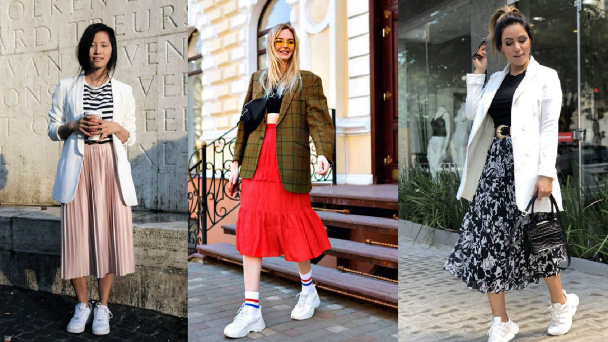 Looks formais com tênis